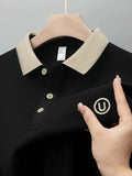 SlateEdge Polo – Black T-Shirt