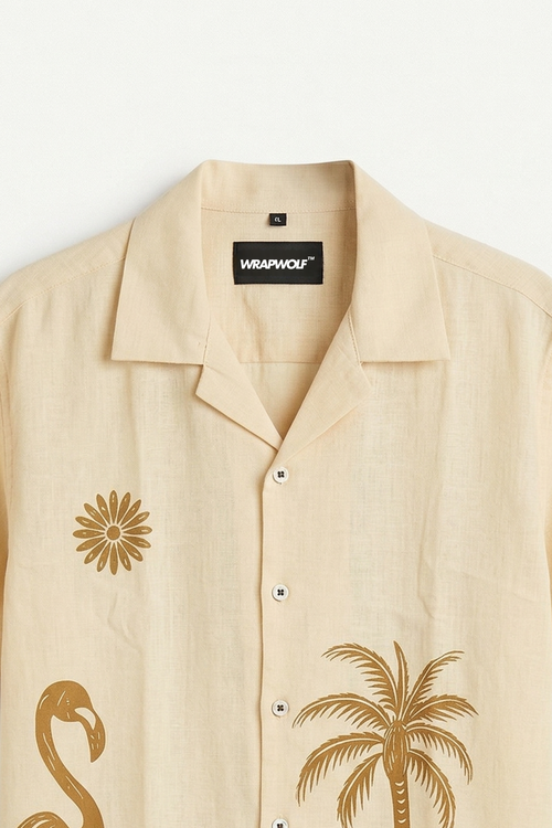 Beige Tropical Shirt
