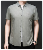 Sliver Mist Grid Regular Fit Office Wear Shirt