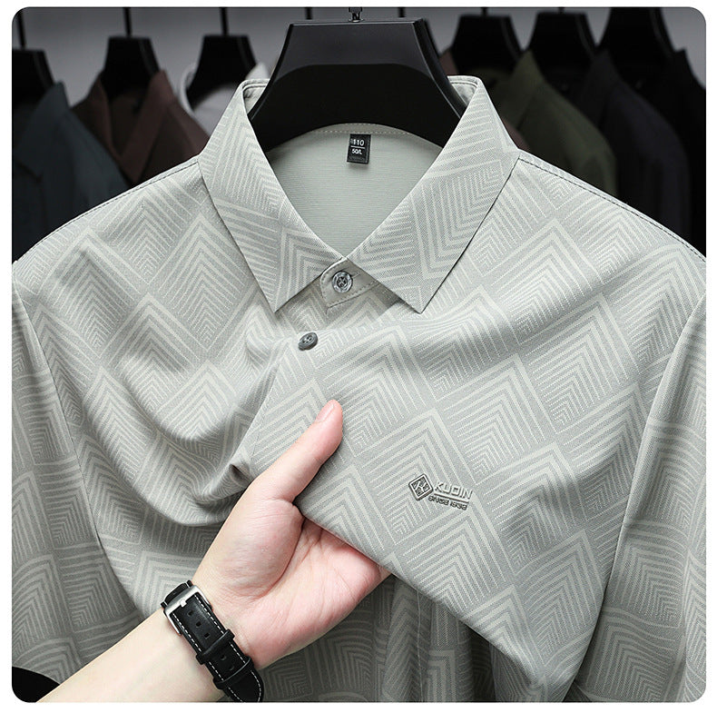 Sliver Mist Grid Regular Fit Office Wear Shirt