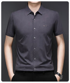Graphite Grid Regular Fit Office Wear Shirt