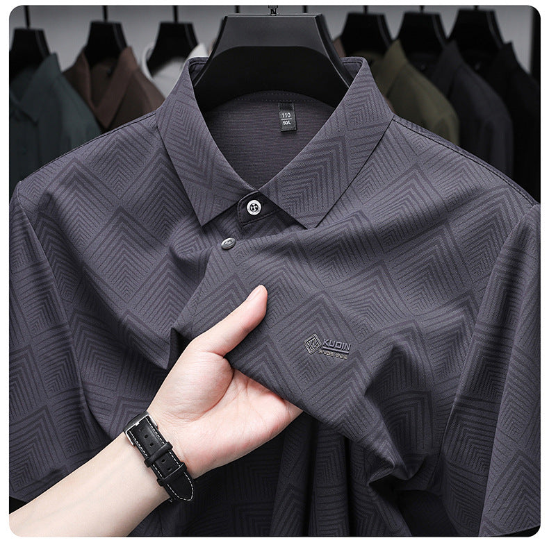 Graphite Grid Regular Fit Office Wear Shirt