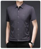 Graphite Grid Regular Fit Office Wear Shirt