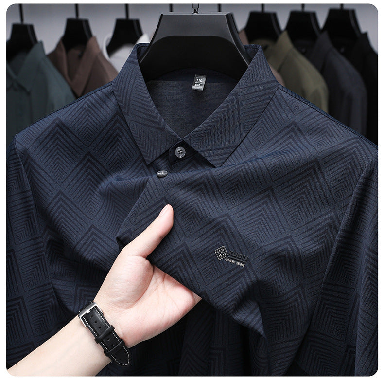 Royal Blue Regular Fit Office Wear Shirt