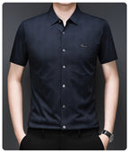 Royal Blue Regular Fit Office Wear Shirt