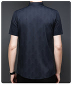 Royal Blue Regular Fit Office Wear Shirt
