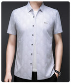 Crystal White Grid Regular Fit Office Wear Shirt