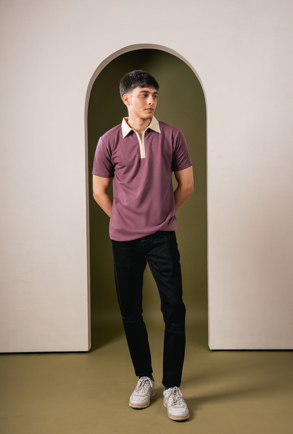 Monarch Zip Polo – Brownie T-Shirt