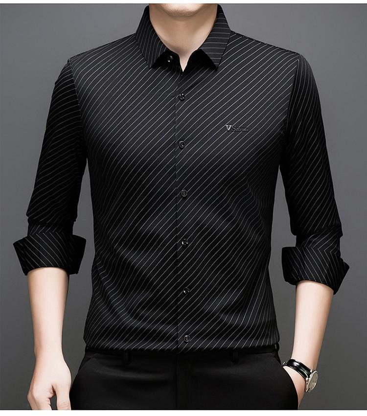 Midnight Pinstripe Regular Fit Office Shirt