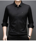 Midnight Pinstripe Regular Fit Office Shirt