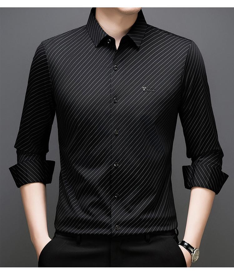 Midnight Pinstripe Regular Fit Office Shirt