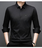 Midnight Pinstripe Regular Fit Office Shirt