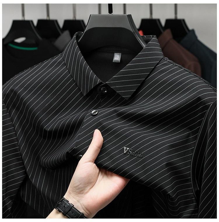 Midnight Pinstripe Regular Fit Office Shirt