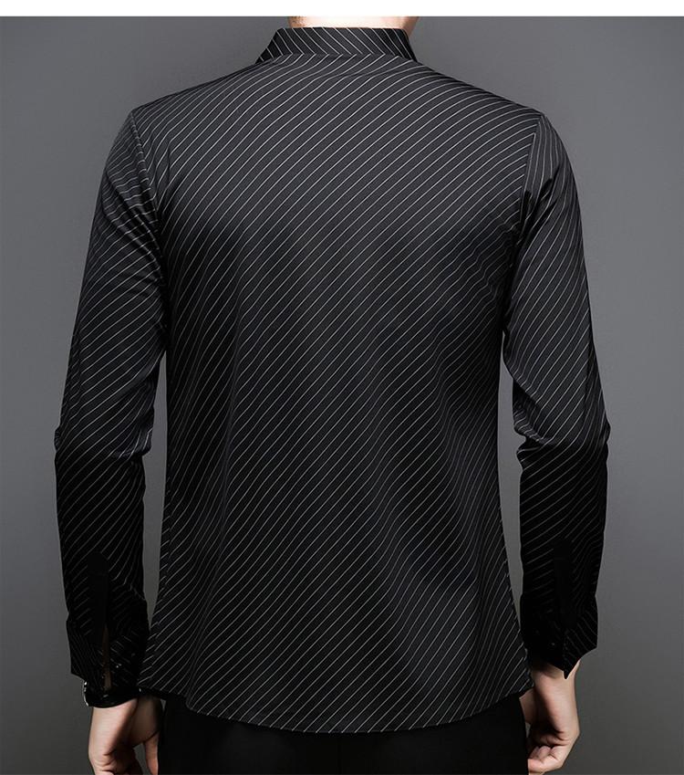 Midnight Pinstripe Regular Fit Office Shirt