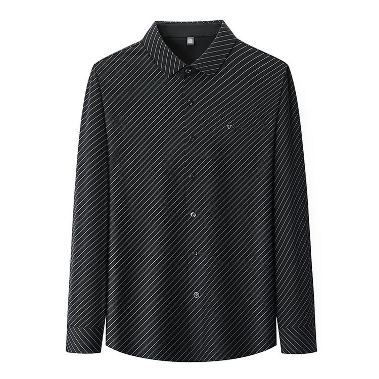 Midnight Pinstripe Regular Fit Office Shirt