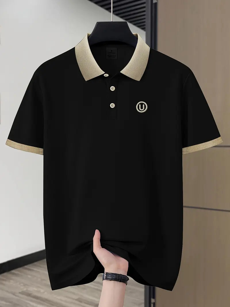 SlateEdge Polo – Black T-Shirt
